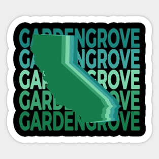 Garden Grove California Green Repeat Sticker